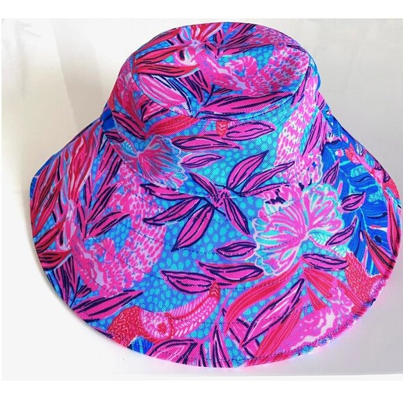 Lilly Pulitzer Ruby Red Wild Times Sun Hat NEW - Picture 3 of 4